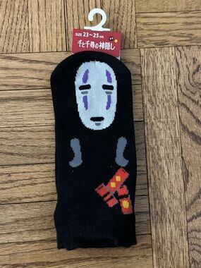 Spirited Away Socks No Face Kaonashi - 23-25cm Studio Ghibli - NWT